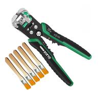 LAOA Spellafili elettrico automatico spelafili autoregolante da 10 AWG a 24 AWG, per crimpatura elettricista 815138 con 5 spazzole (Express 6-7 giorni nel Regno Unito)