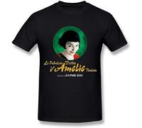LAOCHUANZHANG Men's Le Fabuleux Destin D Amelie Poulain T Shirt Black M