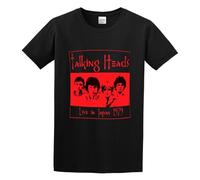 LAOCHUANZHANG Men's Talking Heads Talking Heads Live Tokyo Japan T-Shirt Print Tees Short Sleeve O Neck Black S