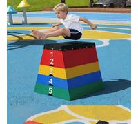 Laohucai Box per Saltare per Bambini, Box pliometrico impilabile 4 in 1, Piattaforma sicura per Esercizi di Fitness, lezioni di educazione Fisica, Allenamento al Salto per asili e scuole elementari