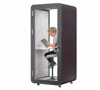 Laohucai Cabina Ufficio Mobile, Postazione Insonorizzata per Lavoro o Studio Domestico, Cabina Privacy Portatile per Telefonate e Studio, con Illuminazione LED, Ventilatori(D,135x115x233cm)