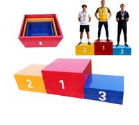 Laohucai Podio dei Vincitori impilabile da 3 Pezzi, in Metallo Resistente, per Primo, Secondo e Terzo Posto, per Gare di Atletica Leggera, Cerimonia di premiazione per i Campioni(1.65m)