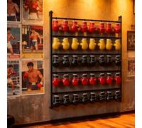 Laohucai Porta guantoni da boxe a parete, stendibiancheria in metallo, 170x155 cm, grande garage per riporre guantoni da boxe, può contenere 20 paia, per palestra, palestra di taekwondo