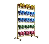 Laohucai Supporto porta guantoni da boxe a 5 ripiani, supporto porta guantoni da boxe con ruote, stendibiancheria in acciaio per palestra, sala allenamento, palestra di taekwondo(Gold,30 Pairs)