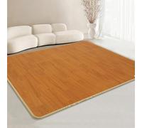 Laohucai Tappeto riscaldante elettrico con temperatura regolabile, timer da 12 ore, riscaldamento rapido, protezione dal surriscaldamento, per yoga, soggiorno, camera da letto(C,60x180cm)