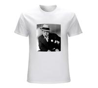 LAOJIA YUCANG al Capone Suit Cigar American Gangster Retro T-Shirt Graphic Tee Printed Top Mens White Shirt XL