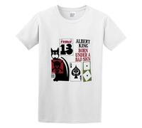 LAOJIA YUCANG Albert King's Born Under A Bad Sign 1967 T-Shirt Graphic Tee Printed Top Mens White Shirt XL