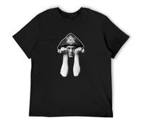 LAOJIA YUCANG Aleister Crowley T-Shirt Graphic Tee Printed Top Mens Black Shirt S