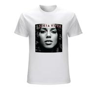 LAOJIA YUCANG Alicia Keys As I Am T-Shirt Graphic Tee Printed Top Mens White Shirt XXL