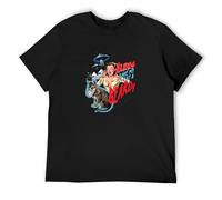 LAOJIA YUCANG Aliens Gave My Cat A Beard Funny B Movie T-Shirt Graphic Tee Printed Top Mens Black Shirt XL