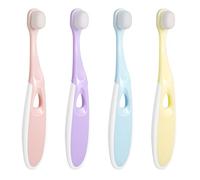 LAOKEAI 4 spazzolini da denti per bambini, extra morbidi, con 10000 setole extra morbide, per bambini da 2 a 12 anni