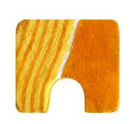 Laola Zafferano Giallo Arancio Tappeto Da Bagno 55x50 Cm. Tappetino Con Ritaglio