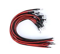 Laomao 20 x LED 3 mm con cavo 20 cm, 12 Volt DC, già cablati