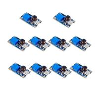 LAOMAO Convertitore DC-DC Step Up 2V-24V a 5V-26V 2A Micro USB, ingresso Micro-USB, 5-26V regolabile, efficienza 93%, per Arduino, LED, solare e DIY