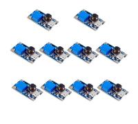 LAOMAO DC-DC Step Up Boost Converter Convertitore elevatore 2V-24V a 5V-26V 2A Micro USB Regolatore di tensione Compatibile per Arduino (Confezione da 10)