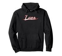 Laos Southeast Asia Heritage Pride Vintage Varsity Felpa con Cappuccio