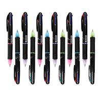 LAOYE 12 Pcs 4-In-1 Penne a Sfera Multicolore e Multifunzione, Penne a Scatto da 4 Colori Adatto a Studenti o Bambini Che Disegnano o Forniture per Ufficio o Scuola, Punta Media 0,7 mm