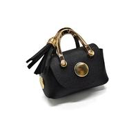 LAOYEFACAI Mini borsa da donna portachiavi custodia multifunzionale in pelle per cuffie chiavi e rossetto elegante ornamento per borsa, portachiavi per auto e organizer, nero, Taglia unica