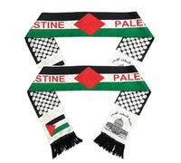 LAOYEFACAI Sciarpa con bandiera della Palestina Sciarpa a doppio lato Palestina Gerusalemme Sciarpa di raso arabo Scialle per uomini donne Matrimonio Regali di festa