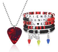 LAOYEFACAI Set da 2 Bracciali Gli Amici Non Mentono e Collana Strana, Gioielli Regalo di Amicizia, Merchandising