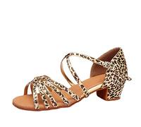 LaoZan Donna Tacco Scarpe da Ballo Latino Bambino Ragazza Performance Sandali Scarpe da Danza Salsa Tango (Come L'Immagine#2, Taglia 33)