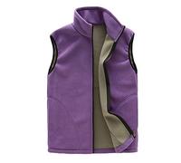 LaoZan Luce Asciugatura Veloce Elasticità Gilet in Pile Polare Termico da Donna Giacca da Esterno Casual Senza Maniche (Viola(Donna),XL)