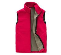 LaoZan Luce Asciugatura Veloce Elasticità Gilet in Pile Polare Termico da Donna Giacca da Esterno Casual Senza Maniche (Rosso(Donna),L)