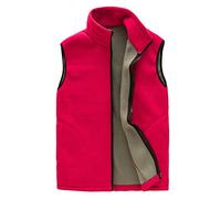 LaoZan Luce Asciugatura Veloce Elasticità Gilet in Pile Polare Termico da Donna Giacca da Esterno Casual Senza Maniche (Rosso(Uomo),L)