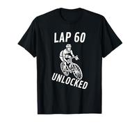 Lap 60 - Maglietta sbloccata Funny Cyclist Bike 60th Birthday Gift Maglietta