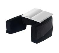 Lap Desk Pillow, Ergonomic Reading Cushion with Side Pocket, Comfortable Support Design for Adults Working, Studying in Bed, Sofa, Floor, Dorm, Living Room, Bedroom, Black Colored