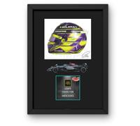 Lap Legends Lewis Hamilton (Car) - Espositore incorniciato con firma digitale riprodotta