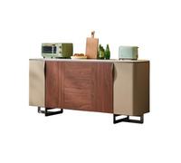 LAPADULA Mobile console Home Sala da pranzo Credenza Mobiletto for veranda Rock Board Stile Wabi-sabi Pelle di sella Soggiorno Mobiletto portaoggetti da parete Armadietto per buffet