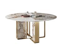LAPADULA Tavoli da Cucina Tavolo da pranzo rotondo in pietra di lusso leggero, piccolo appartamento, casa, ristorante, moderno, luminoso Tavolo della sala da Pranzo