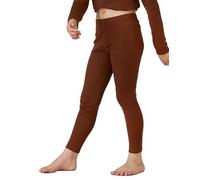 LAPASA 100% Lana Merino Calzamaglia Bambini Strato Base Leggings Intimo Termico Pantaloni Unisex 5-13 Anni K14 Marone 5-6 Anni