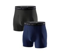 LAPASA Pacco da 2 Boxer Asciugatura Rapida a Vita Alta Uomo M16 - Mutande Sportive Elasticizzate Abbigliamento Intimo Leggeri Traspiranti in Rete Viaggio