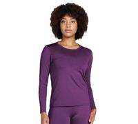 LAPASA Pacco da 2 o 1 Maglia Termica Donna Manica Lunga Fodera in Micro Pile - Pigiama Abbigliamento Intimo Canottiera Calda Elastica Traspirante Sportiva Viola2(Caldo) S