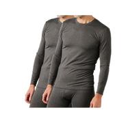 LAPASA Pacco da 2 o 1 Maglia Termica Peso Uomo Maniche Lunghe Canottiera Strato Base - Invernale Sport Allaperto Escursionismo Sci Snowboard Grigio Scuro (Pacco da 2) XL
