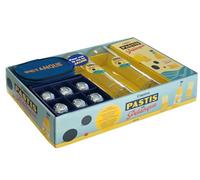 L'apéro Pastis et pétanque: Coffret avec 1 verres à Pastis, 1 jeu de mini-boules avec 1 housse, 1 cochonet et 1 ficelle