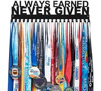 Lapetale Fashion Espositore per medaglie, per Gare, Corsa, Calcio, Ginnastica, Wrestling, Sport, con 20 Ganci da Appendere, Lunghezza 40,1 cm, Slogan Comuni Facili da Usare