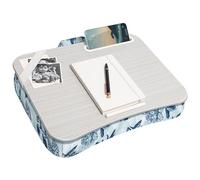 LapGear 45433 - Scrivania con supporto per telefono e dispositivo Ledge - Fiori blu - adatta per laptop fino a 15,6 pollici - Stile n. 45433