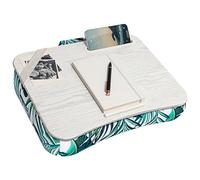 LAPGEAR Scrivania per laptop con supporto per telefono e sporgenza del dispositivo, motivo foglie di palma tropicali, adatta per computer portatili fino a 15,6", stile n. 45427