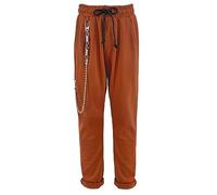 Laphilo Pantaloni da Bambini e Ragazzi Morbido con Tasche e Catena Casual Eleganti Coulisse Elastico in Vita Vari Colori cod.6070 (6 Anni, Coccio)