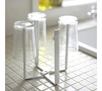 Laphontab Scolabottiglie per Borracce. Portabottiglie Pieghevole in Metallo per Sodastream e Biberon. Scola Bottiglie da Lavandino della Cucina(Bianco).