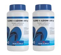 Lapi 2 kg Cloro 4 azioni per Piscina in pastiglie 2 Barattoli da 1kg Chimici