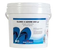 Lapi - 5 Kg Cloro 4 Azioni pastiglie 200gr. Quattro multifunzione nuovo prodotto ex Tripla Azione. Alghicida Clorante Stabilizzante e flocculante A LENTA Dissoluzione. Per acqua piscina disinfezione