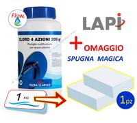 LAPI Cloro 4 Azioni PASTIGLIE 200 gr → 1 / 5 / 10 / 25 kg Multifunzione Piscina