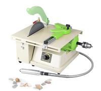 Lapidary - Smerigliatrice da roccia, sega da tavolo multifunzione da 1380 W, 500-7000 giri/min per lucidatura gioielli, tornio, foratrice per intaglio fai da te, giada, ambra cera d'api