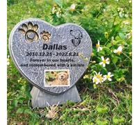 Lapide Commemorativa Per Cane e Gatto, Memoriale Personalizzabile in Pietra, Lapide Cane Personalizzata, Targa Commemorativa per la Perdita di un Cane ( Color : A , Size : 18.5*19*6.5cm/7.2*7.4*2.5" )