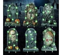 Lapidi Halloween, 6 Pezzi Decorazioni Halloween Esterno, Lapide Halloweens, Lapidi Halloweens Giganti,Helloweens Decorazioni Giardino,Lapidis Helloween Giardino per Cortile Cimitero,Feste Spaventose
