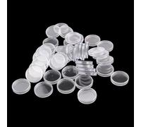 Lapiglo 100 custodie per monete da 28 mm, in plastica, trasparenti, rigide, per collezionare monete, protezioni sicure con display e organizzazione del diametro esterno di 32 mm